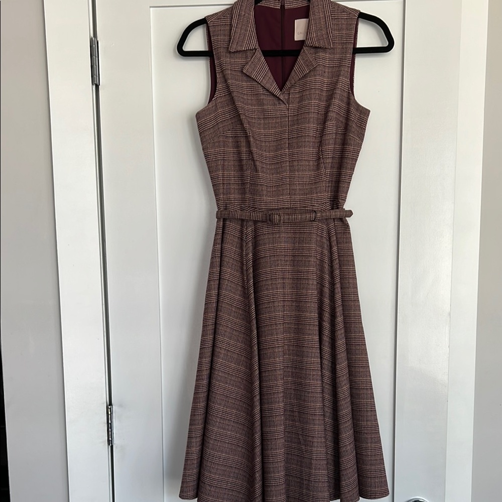 Gal Meets Glam Brown A-Line Midi Dress